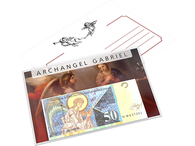 Exklusive Banknote zu Ehren des Boten Gottes ''Erzengel Gabriel''