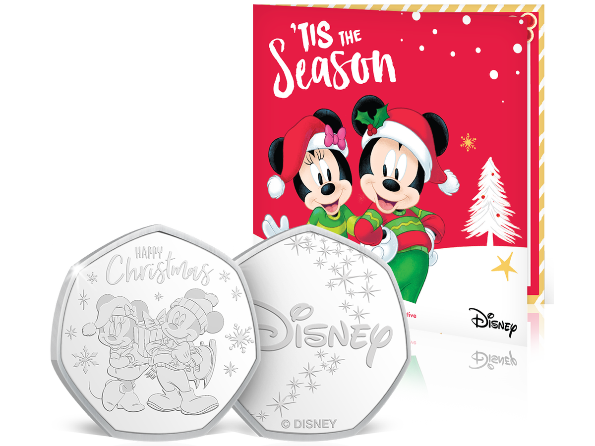 Mickey & Minnie – Christmas“ – die Disney-Lizenzprägung inklusive  Weihnachtskarte!