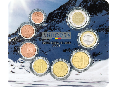 Der offizielle Euro-Kursmünzensatz Andorra 2023 - nummerierte Ausgaben