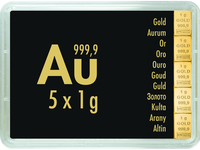 Tafelbarren 5 x 1 g Gold (999,9/1000)