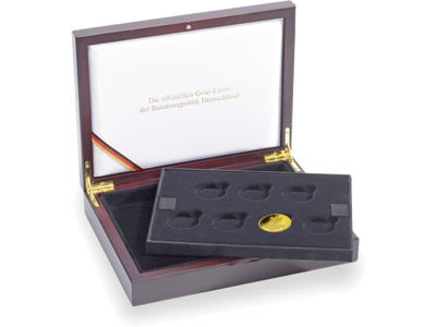 Holzkassette für 12 100 € Goldmünzen 2002-2013