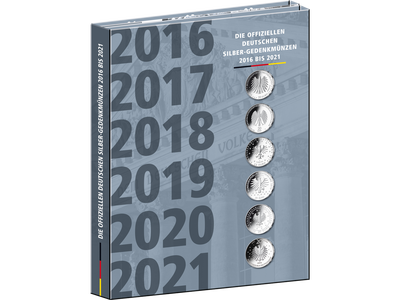 Sammelmappe für die deutschen Silber-Gedenkmünzen 2016-2021