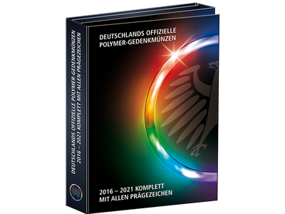 Sammelmappe für die 45 deutschen Polymer-Münzen 2016-2021