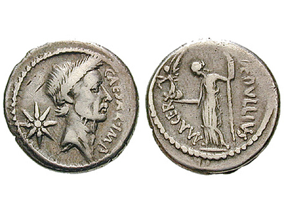 Das Originalportrait von Caesar − Römische Republik, Denar 44 v.Chr.