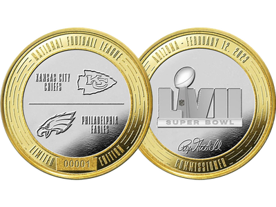 Der offizielle Flip Coin beim Super Bowl 2023