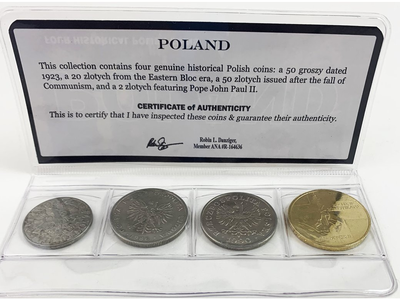 4 Münzen aus 4 Epochen - Polen