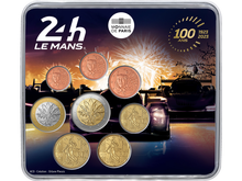 Der offizielle Euro-Kursmünzensatz Frankreichs 2023 – exklusiv ausgegeben zum 100. Jubiläum des 24-Stunden-Rennens von Le Mans in der Original-Verpackung der „Monnaie de Paris“