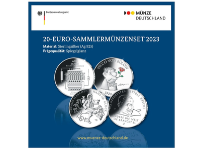 Jahrgangssatz der deutschen Silber-Gedenkmünzen 2023
