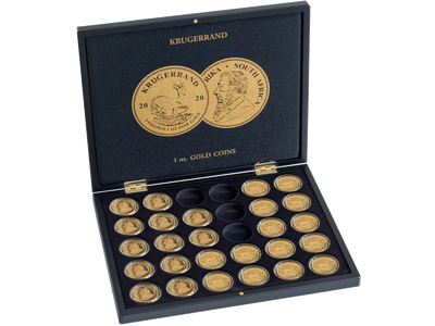 Münzkassette für 30 Krügerrand Goldmünzen (1 oz) in Kapseln