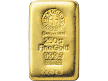 Der 250g-Goldbarren 