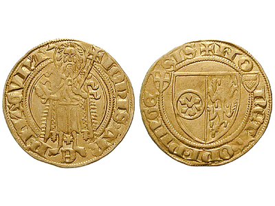 Mainz prägt Gold für den Handel − Bistum Mainz, Goldgulden 14-16.Jh.