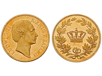 Der Krönungsdukat des Märchenkönigs − Bayern, Ludwig II. Dukat 1864