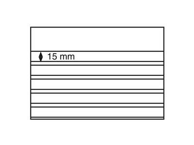 Einsteckkarten Standard PS,210x148 mm,5 klare Streifen mit Deckblatt,schw.Karton,50er-Pack