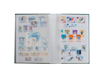 Einsteckbuch DIN A4, 16 weißeSeiten, unwattierter Einband,blau