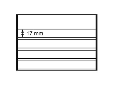 Einsteckkarten Standard PVC 158x113 mm, 3klare Streifen mit schw. Karton, 100er-Pack