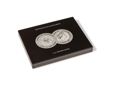 Münzkassette für 20 Australian Kangaroo Silbermünzen (1 Oz.) in Kapseln