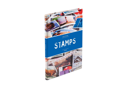 Einsteckbuch STAMPS A5, 16 weiße Seiten, unwattierter, farbiger Einband (Banderole)