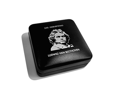 Münzetui NOBILE für eine 20-Euro-Münze „Beethoven“ in Kapsel, schwarz