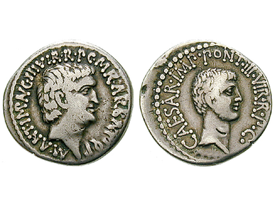Roms zweites Triumvirat − Römische Republik, Denar 41 v.Chr.