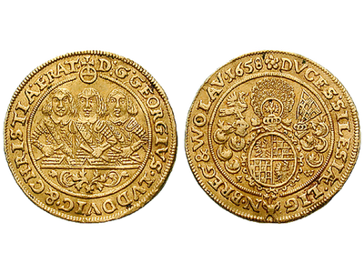 Drei-Brüder-Dukat aus Schlesien − Liegnitz-Brieg, Dukat 1651-1662
