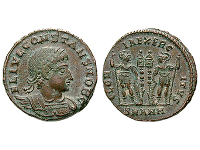 Jüngster Sohn Konstantins des Großen − Rom, Constans Bronze 337-350