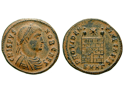 Erster Sohn Konstantin des Großen − Rom, Crispus Bronze 317-328