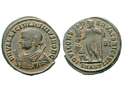 Ein Kaiser als Sklave Konstantins − Licinius II. Bronze 317-324