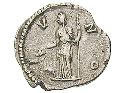Juno, die oberste Göttin Roms − Rom, Antoninian/Denar, 2.-3.Jh