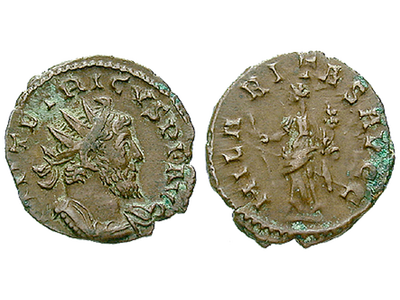Kaiser aus Galliens Adel − Tetricus I. Antoninian 271-274