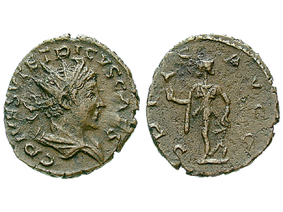 Ein Kaiser als Sklave im Triumphzug − Tetricus II. Antoninian 273-274