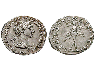Traian - der beste Herrscher Roms − Rom, Traianus Denar 98-117