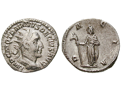 Die Christenverfolgung in Rom − Traianus Decius Antoninian 249-251