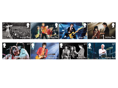 60 Jahre Rolling Stones: 8 postfrische Briefmarken der Royal Mail