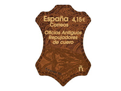Sensation aus Spanien: die Briefmarke aus reinem Leder