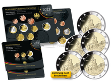 Kursmünzensatz 2022 Polierte Platte, alle Prägestätten