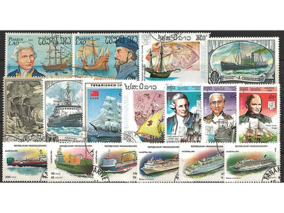 100 Briefmarken Schiffe und Boote