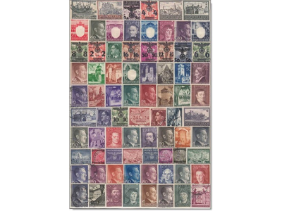 100 historische Briefmarken aus dem Generalgouvernement