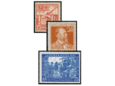 200 Briefmarken aus den alliierten Besatzungszonen 1945 bis 1949