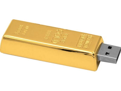 Der absolute Knaller: Der USB-Stick in Goldbarren-Optik 8GB