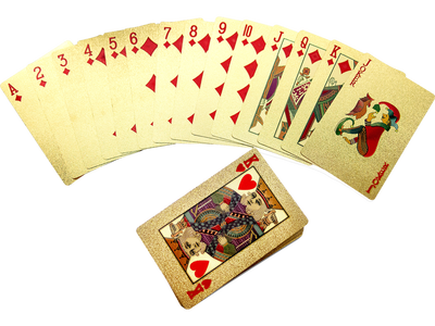 Poker wie in Las Vegas! - Kartenspiel in Gold-Optik