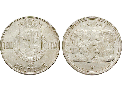 Belgien, 100 Francs, 1948-1954, Leopold III.