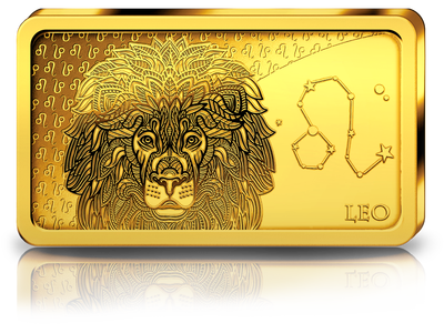 Sternzeichen-Gold-Barrenmünze: Löwe