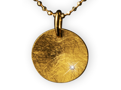 Découvrez ce splendide pendentif doré à l'or pur & inscrusté de diamant «Eternity»
