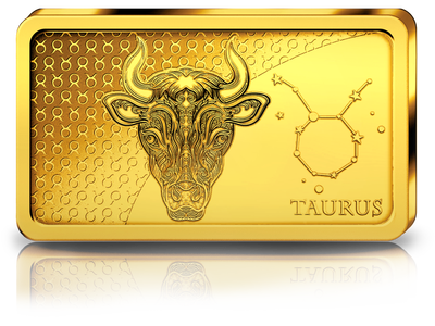 Sternzeichen-Gold-Barrenmünze: Stier