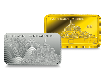 Set lingots or & argent pur «Mont Saint-Michel» 
