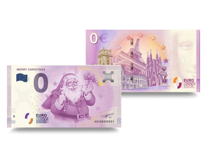 Billet Euro Souvenir « Joyeuses fêtes »
