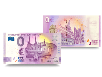 Billet Souvenir 0 Euros «Introduction de l'Euro en Croatie»
