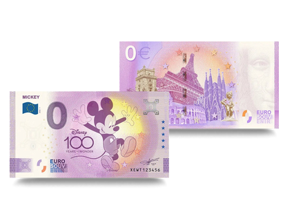 Billet Souvenir 0 Euros " Mickey Mouse"