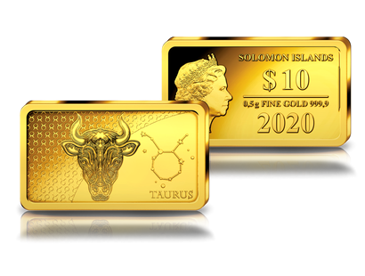 Monnaie-lingot en or pur «Signes du Zodiaque» : Taureau