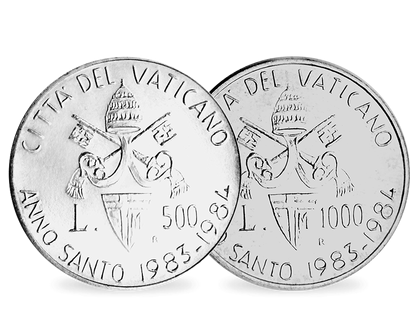 Papst Johannes Paul II.: 2 Silbermünzen aus dem Vatikanstaat